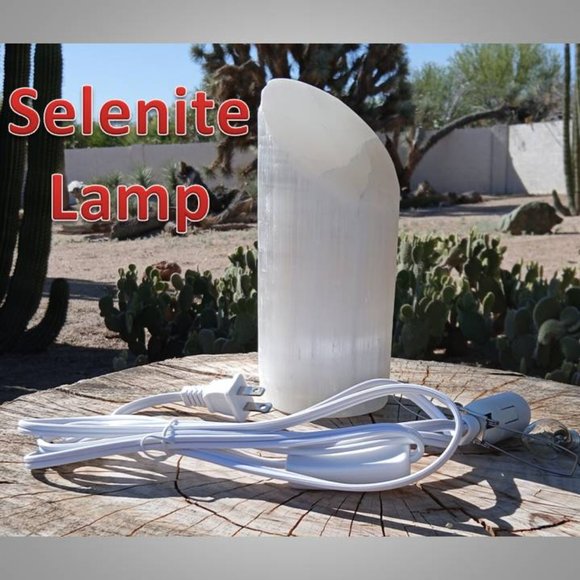 SELENITE slanted lamp Crown CHAKRA : Purification 01 - Picture 2 of 13